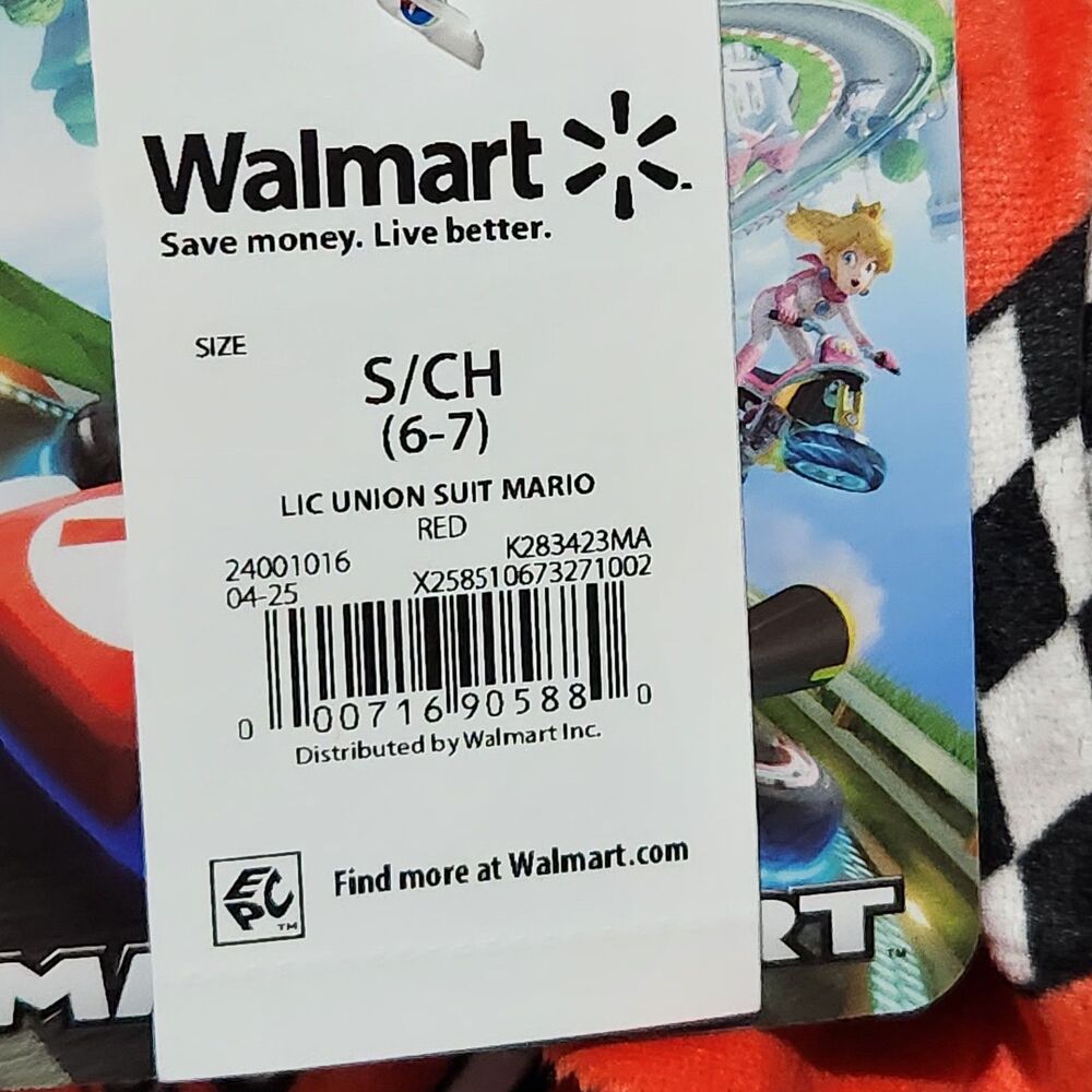 Mario Kart Pajama For Boys Size Small 6/7 Red Hooded Full Zip - Picture 8 of 15